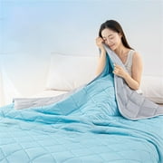 IKDXUF Weighted Blanket for Adults (20 lbs, 40” x 60”, Grey) Cooling Heavy Blanket for Sleeping Perfect for 190-210 lbs, Queen Size Breathable Blanket with Premium Glass Bead, Machine Washable